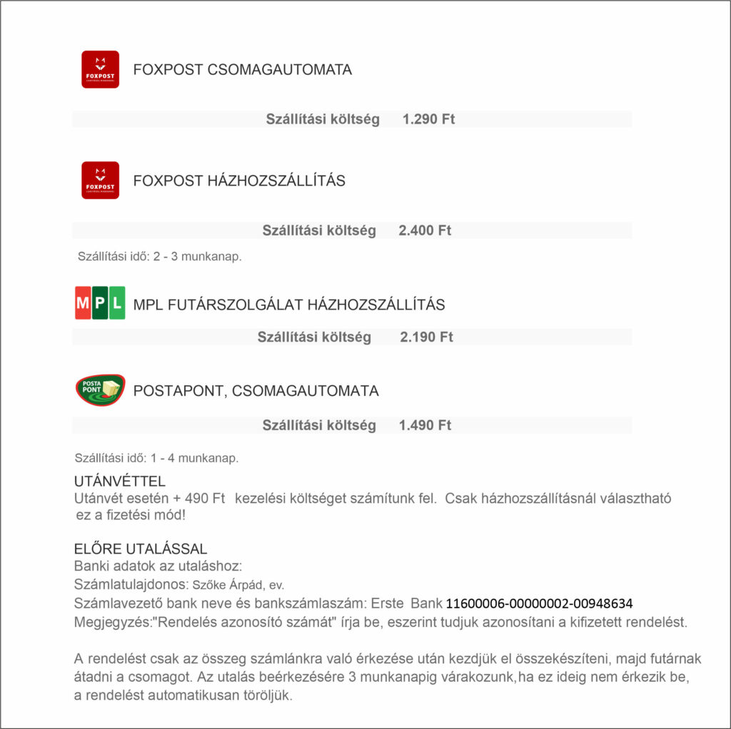szallitasi infok